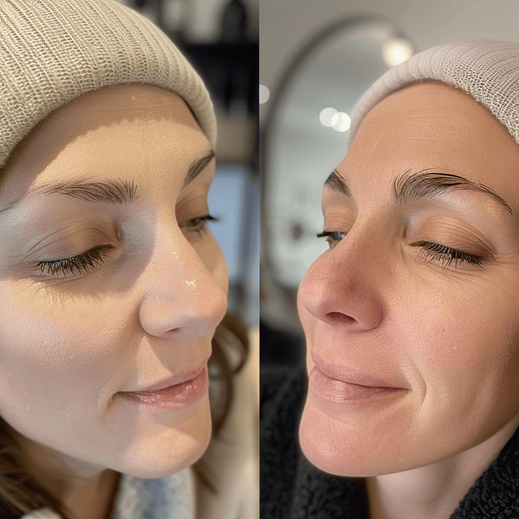 eyebrow microblading before and after